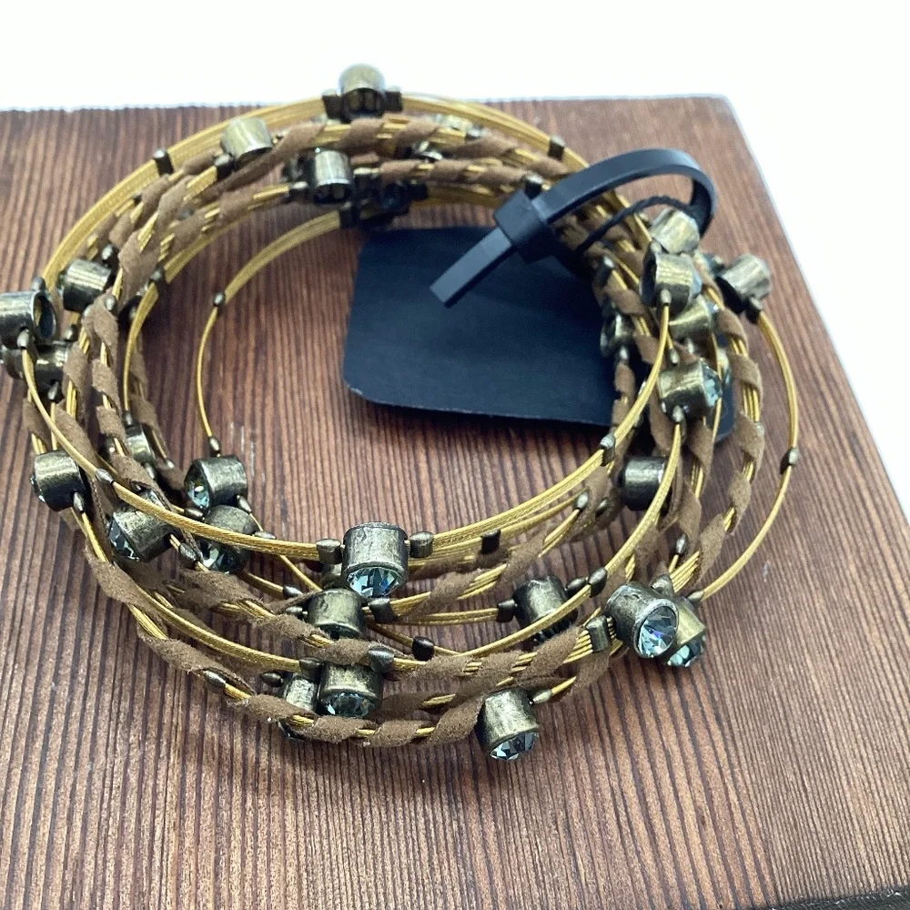 2017. Boho-Inspired Copper & Diamond Stacking Bracelets – Set of 10